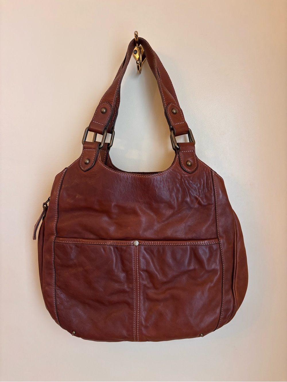 Banana Republic Classic Women's Brown 100% Genuine Leather Shoulder Bag